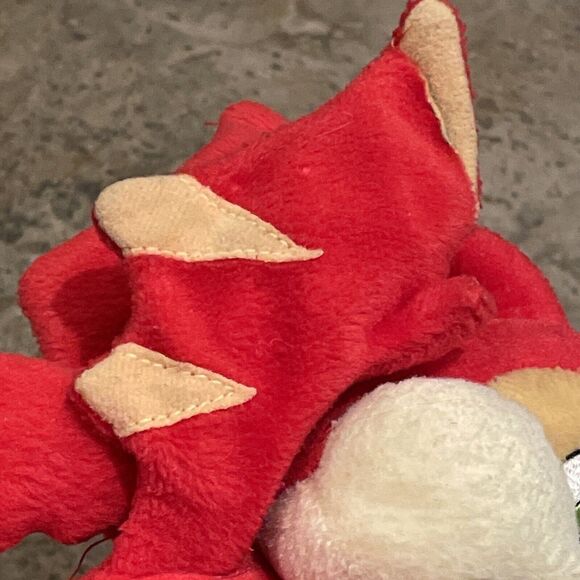 NeoPets 2002 Red Scorchio Winged Dragon Plush Stuffed Animal Toy 7" Vintage - Picture 12 of 12